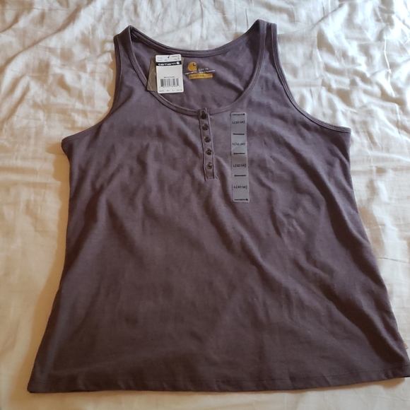 Carhartt Tops - CARHARTT Henley Amethyst Purple Tank Top - Large